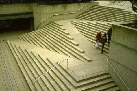 Wheelchair accessible stairs.